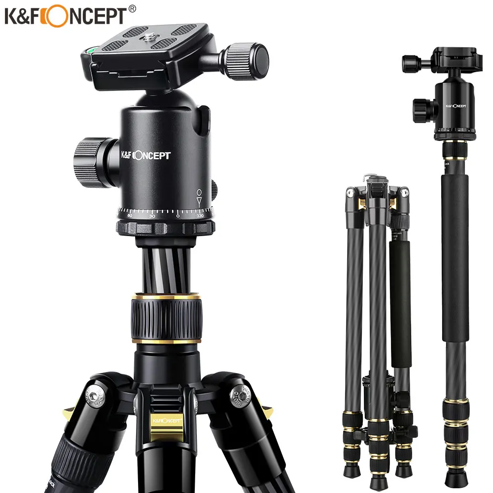 Профессиональный дорожный Трипод для камеры K & F CONCEPT TC2534 монопод из углеродного