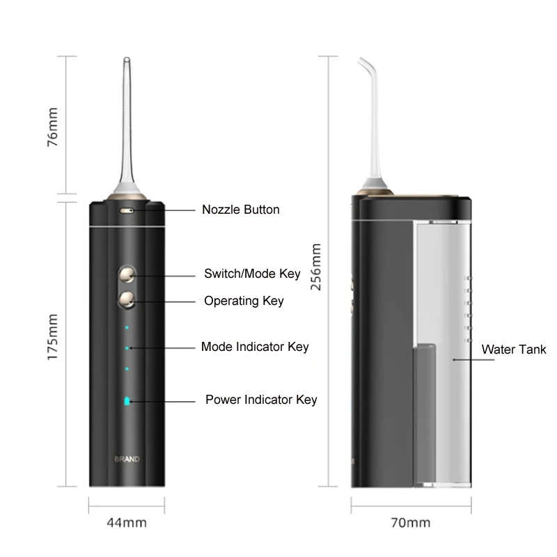 

Water Flossers for Teeth 150ML Cordless Oral Irrigator 3 Modes 2 Jet Tips IPX7 Oral Irragator for Travel