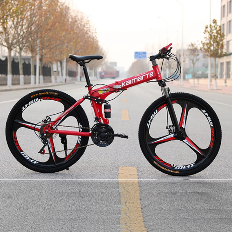 Preise 21 Geschwindigkeit Gefaltet Mountainbike 24/26 Zoll 3/6/10 Messer Rad Bikes Carbon Stahl Doppel Disc Bremse Sport Fahrräder Berg Fahrrad