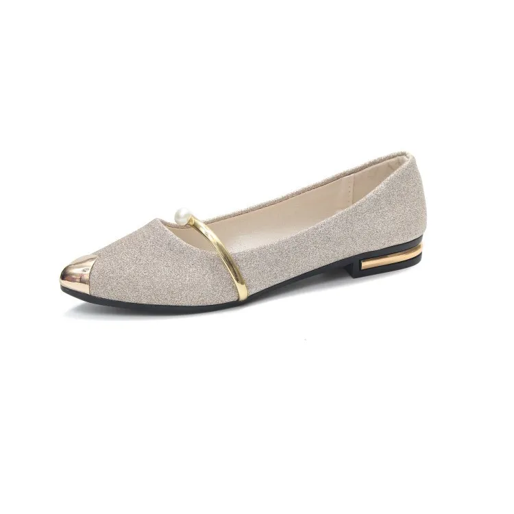 

Shoes Woman Flats Modis Shallow Mouth All-Match Pointed Toe Casual Female Sneakers Autumn Dress 2021 New Fall On Heels Solid Cot