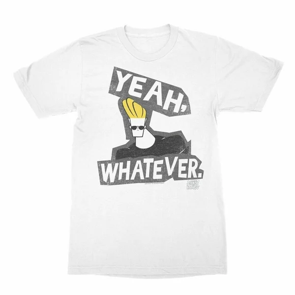 

Johnny Bravo Yeah Whatever White Adult T-Shirt