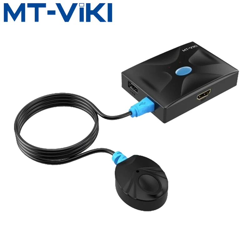 MT-VIKI KVM переключатель USB HDMI-совместимая коробка 2 в 1 мышь клавиатура дисплей разделяющее устройство с оригинальным кабелем MT-HK02