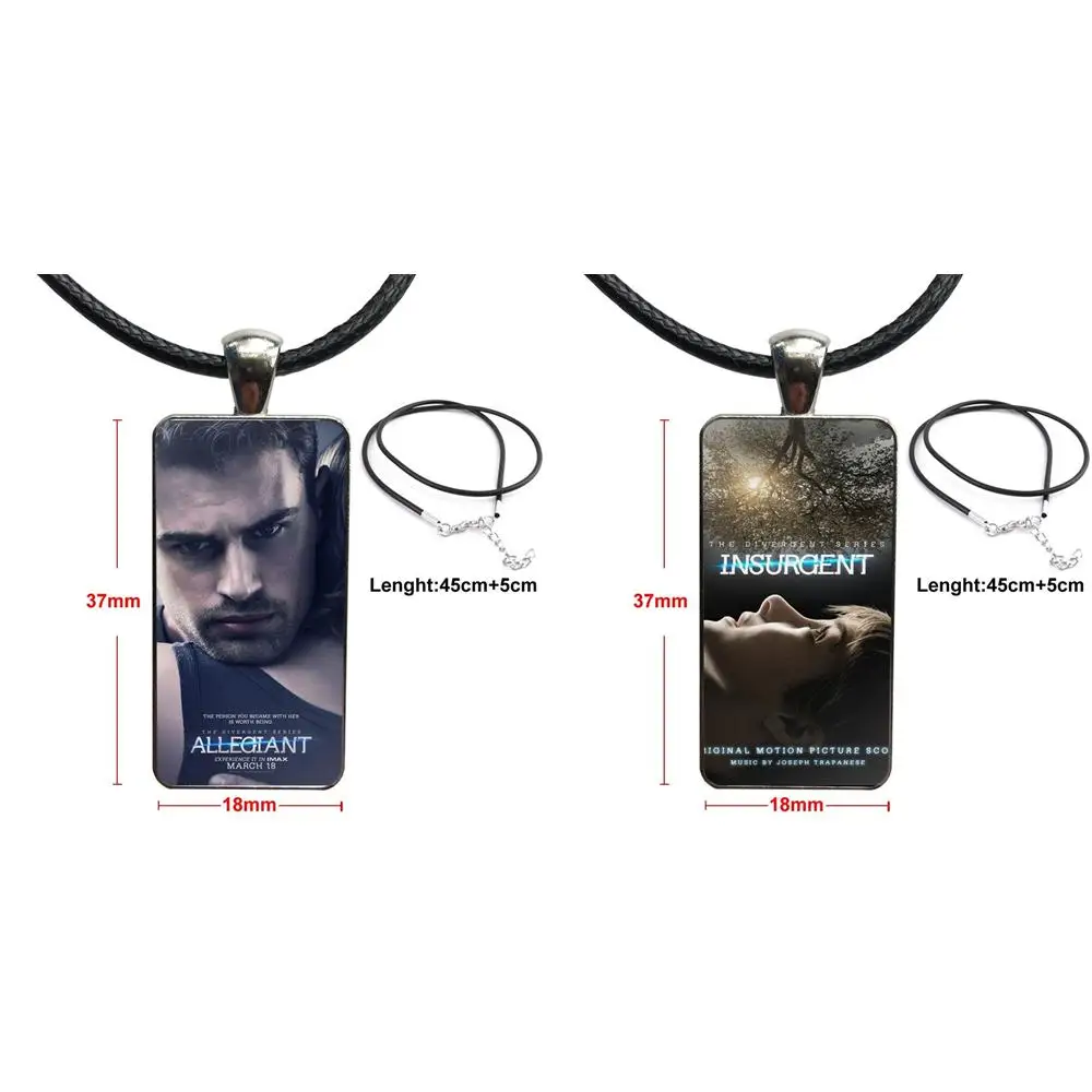 Ожерелье с подвеской из стекла для женщин и мужчин, подвеска ручной работы в виде половины подвески, подвеска из сериала «Дивергент», подлинное и незаслуженное Ожерелье с подвеской из стекла для женщин и мужчин, подвеска ручной работы в виде половины подвески, подвеска из сериала «Дивергент», подлинное и незаслуженное