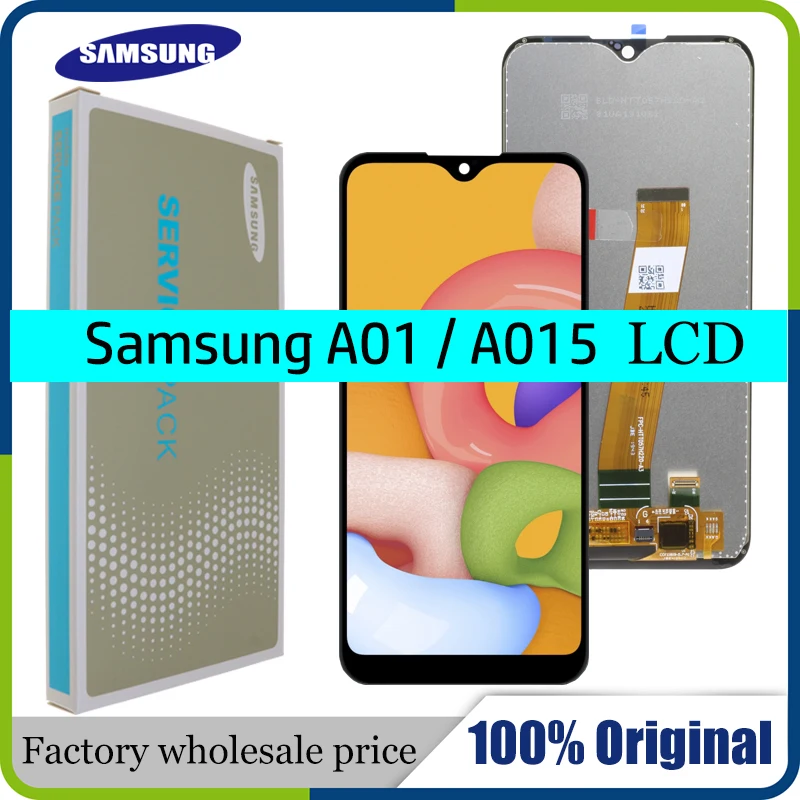 10 pcs/lot 5.7&quot LCD For Samsung Galaxy A01 A015 Display With Touch Screen Digitizer A015F A015G A015DS Assembly+Service pack | Мобильные