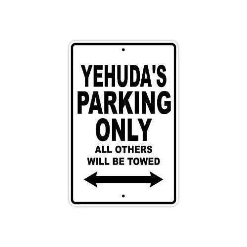 

Декоративный Знак таблички для домашнего декора 12x16 дюймов, парковка Yehuda'S только все остальные будут буксированы, знаменитость винтажных м...