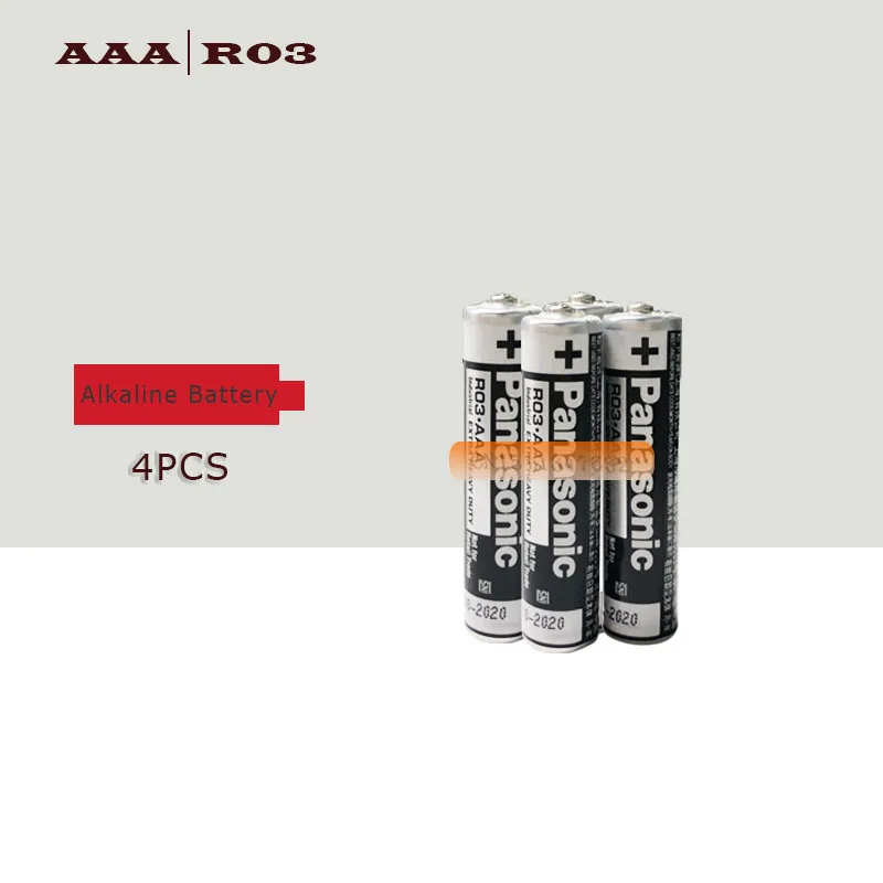 4 шт./лот Panasonic R03 1,5 в AAA батареи щелочные батареи без ртути сухой аккумулятор для электрической игрушки фонарик часы мышь