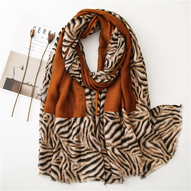 

Luxury brand Lady cotton scarf women's Leopard Print beach shawl silk scarves Wrap Foulards Pashmina Stole Muslim Hijabs Snood