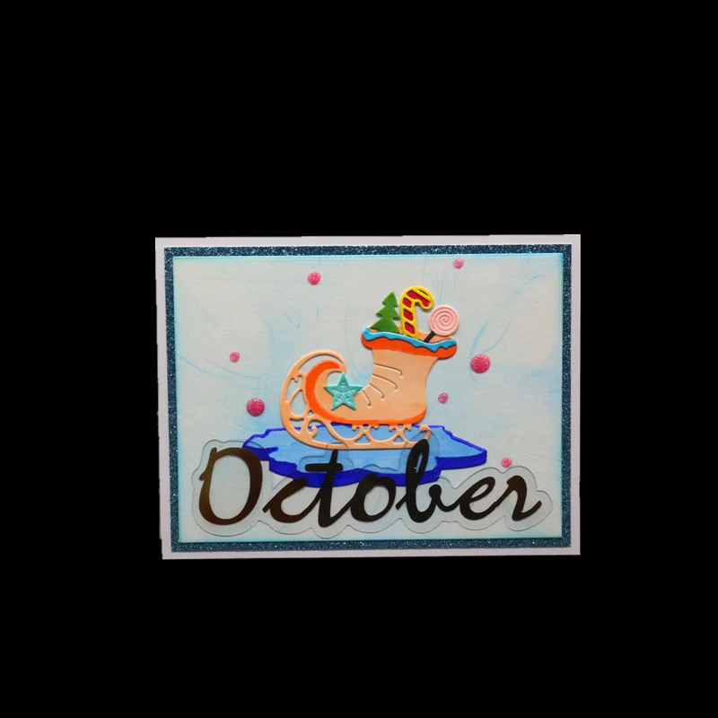 Сапоги Металлические прорезной трафарет для окраски рождественские поделки