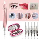 Тату-машинка Dermografo для перманентного макияжа, наборы для микроблейдинга, ручка для бровей, розовое золото, тату-пистолет с краской принцессы для бровей