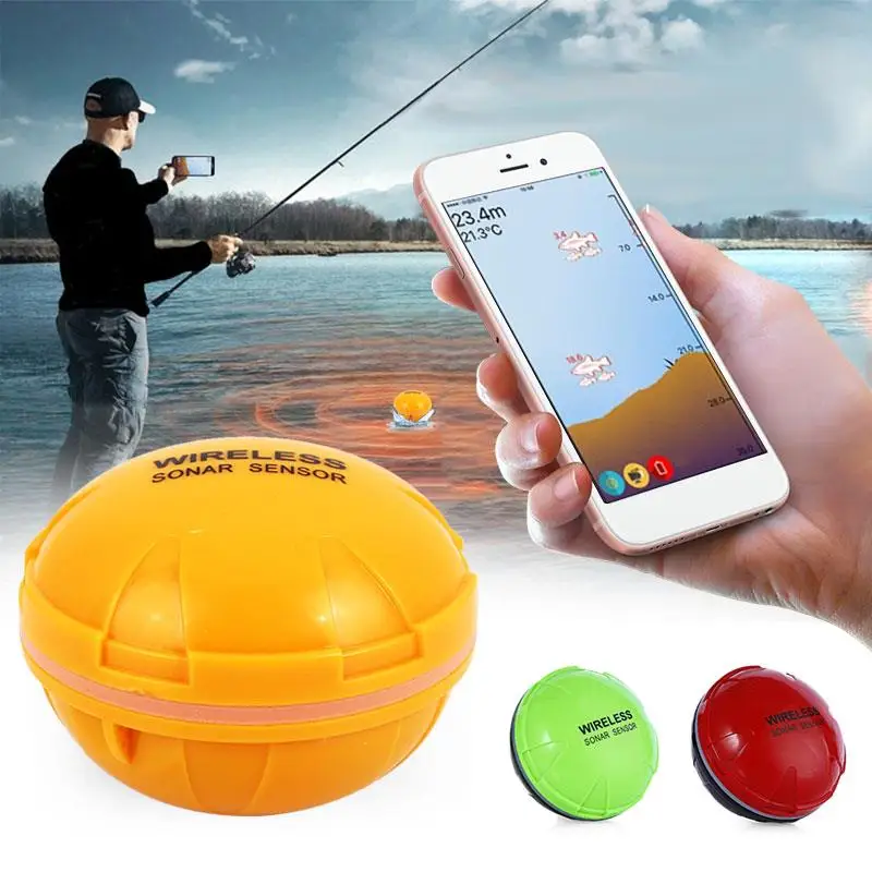 Портативный Bluetooth умный эхолот с морской лодкой для обнаружения рыбы смартфон