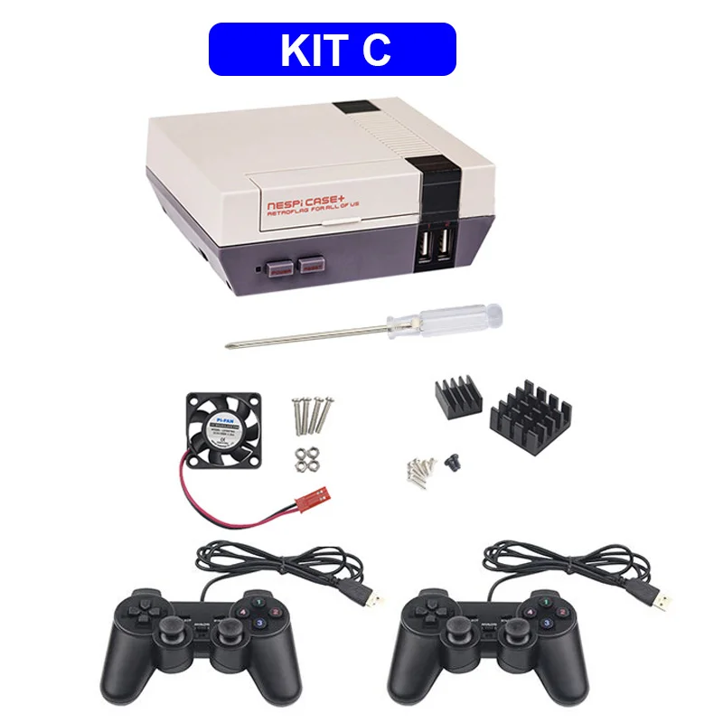 Чехол NESPi + (Plus) Raspberry Pi 3 Model B (B Plus) коробка вентилятор геймпад для Retropie игры NES FS