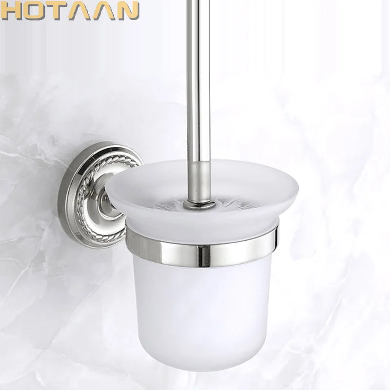 

Держатель для туалетной щетки, стойка для туалетной щетки из чистой меди с хромированным покрытием, аксессуары для ванной комнаты, бесплатн...