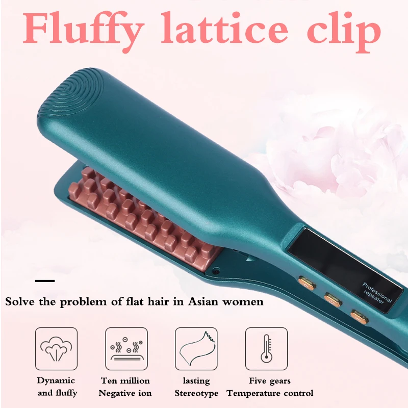 

Fluffy Corn ClipCurling Iron Professional Hair ToolsFlat Iron Hair Curling Tongs LCD Electric Hairbrush Airwrap Curler Modeler