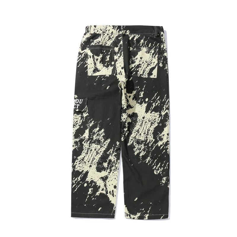 Хип-хоп уличная одежда мужские брюки-карго повседневные Ретро стиль галстук