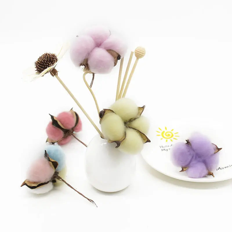 10 шт. натуральные красочные сушеные цветы из хлопка Свадебные Принадлежности