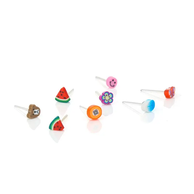 100 пара мини небольшой пластиковый иглы серьги для девушек и женщин ювелирное