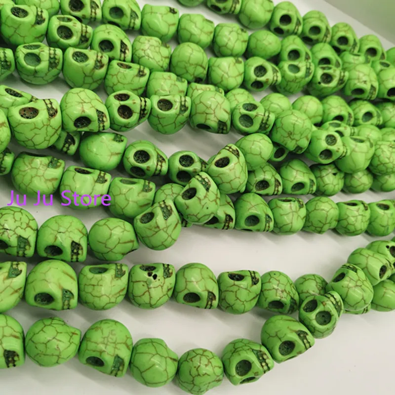 Модные черные бусины в форме черепа из камня Howlite diy резные подходят для