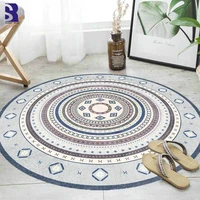 sunnyrain 1 piece printed fleece bedroom rugs and carpet area rugs for living room 100cm round rugs