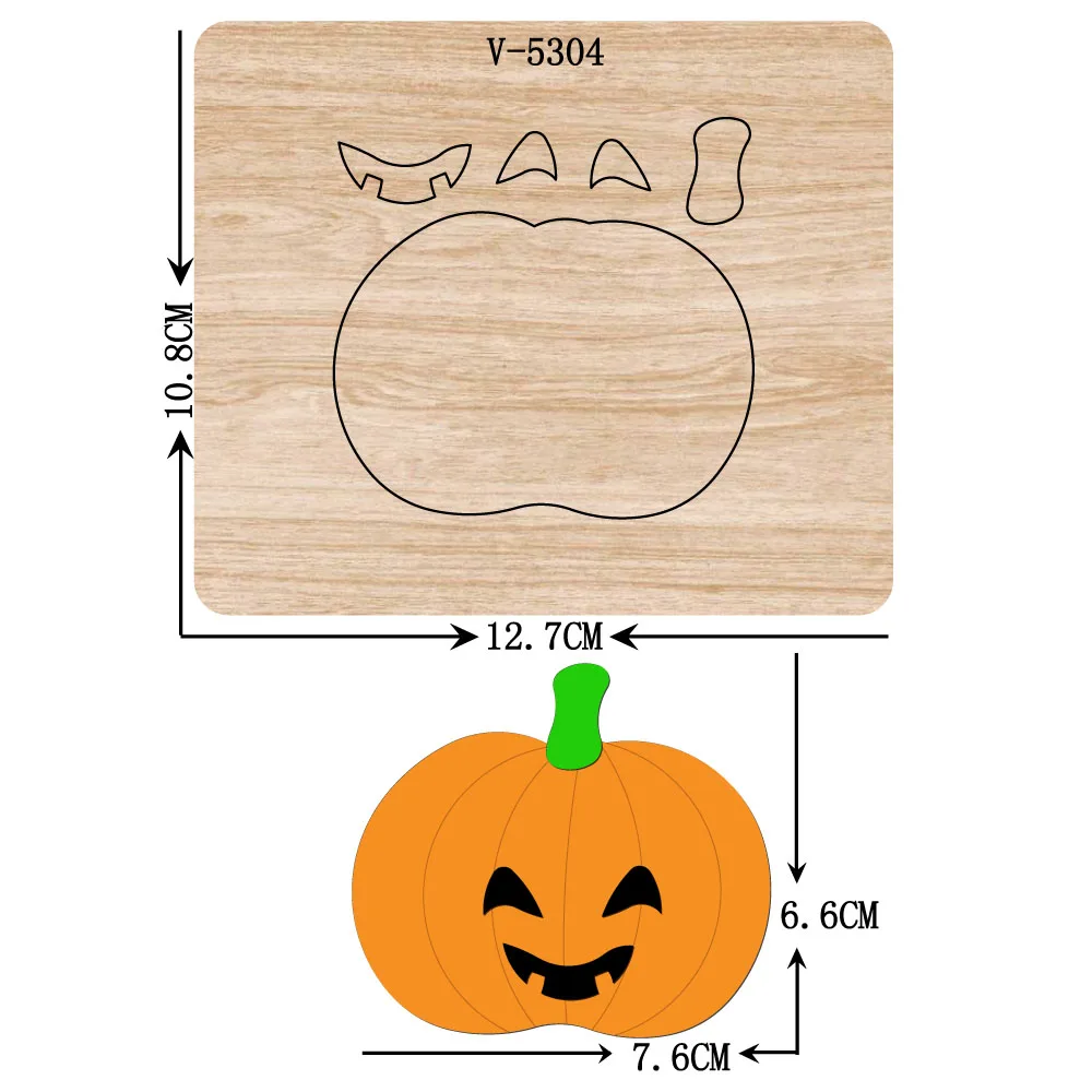 

New Halloween, pumpkin wooden dies cutting dies for scrapbooking Multiple sizes V-5304