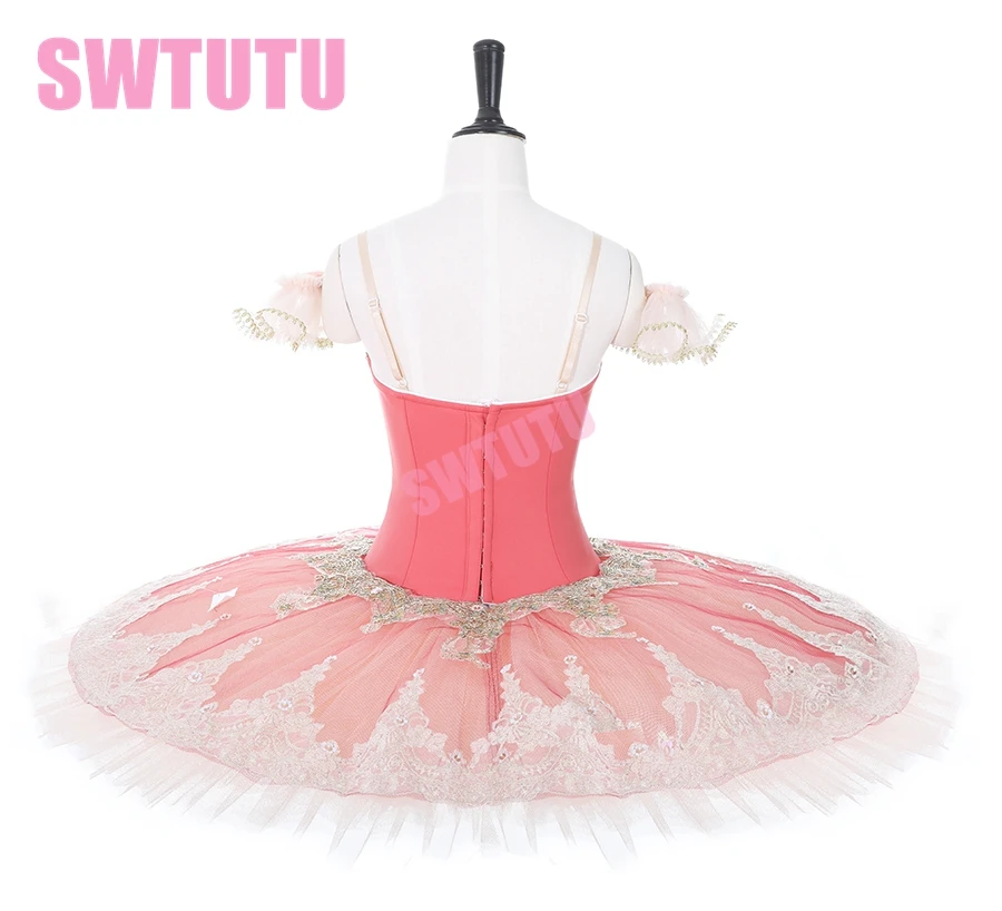 Темно розовая Женская балетная пачка для девушек классическая с кружевом