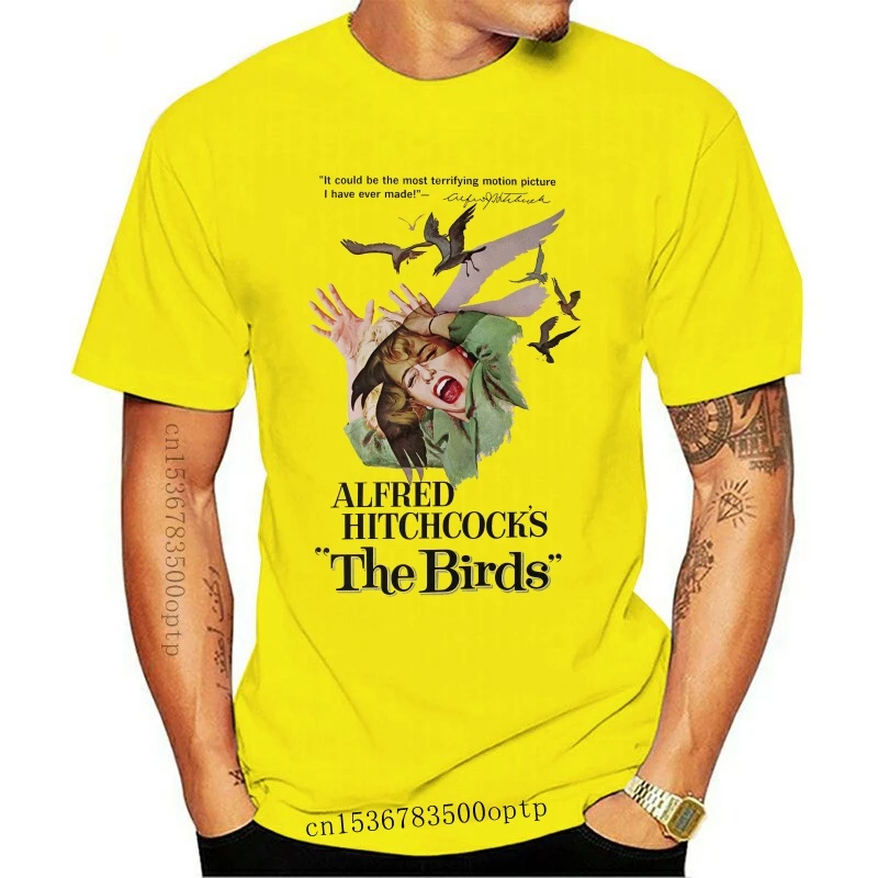 

Alfred Hitchcock The Birds Poster Retro Vintage Hipster Unisex T Shirt 1246 Summer Style Casual Wear Tee Shirt