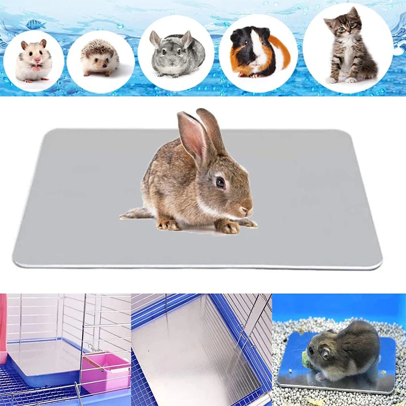 

Rabbits Cooling Mat, Self Cooling Mat Pad for Hamster Guinea Pig Chinchilla Kitten Cat and Other Small Animals, Pet Cool Ice Bed