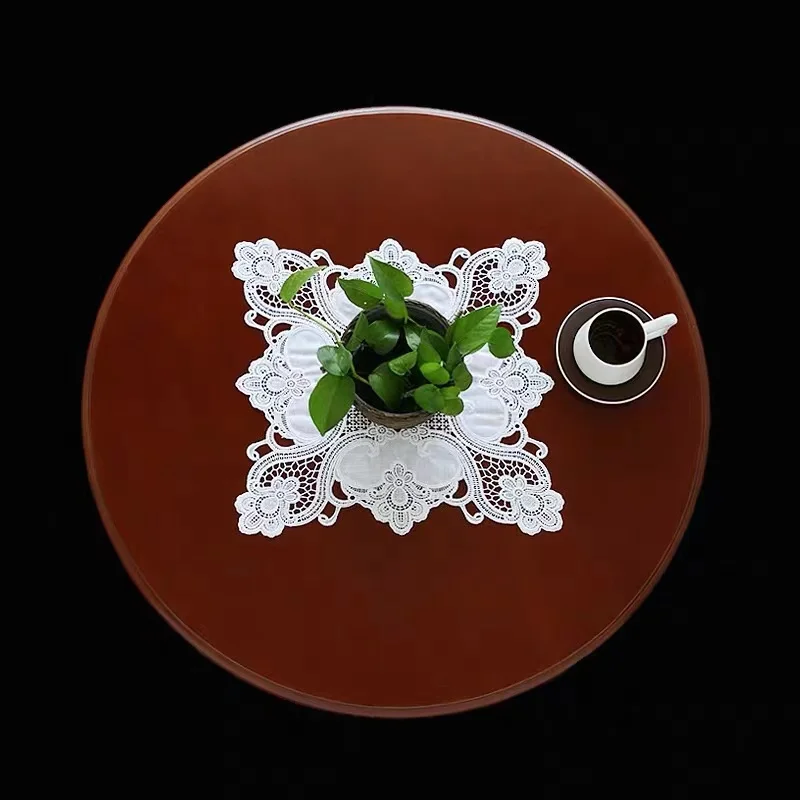 2021 белые кружевные салфетки для обеденного стола подставки подставкой под