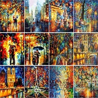 abstract set painting by numbers on canvas acrylic paint for adult diy kits drawing with frame picture coloring by numbers decor