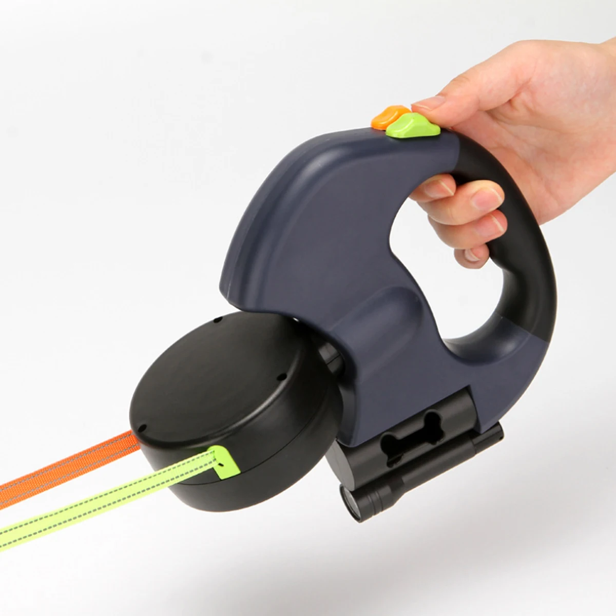 Поводок-рулетка светоотражающий 3 м для маленьких/средних/крупных собак весом до