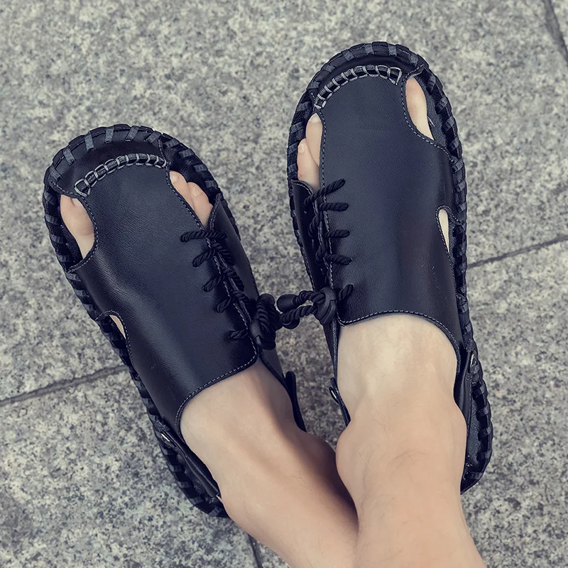 

Sandals Man Summer Men's Sandals Summer Beach Men Hollow Roman Mens Sandles Sandal Shoes Outdoor Korean