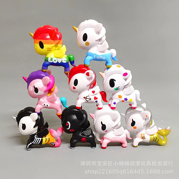 9 шт./лот Figma Подарки для женщин девушки Tokidoki Единорог фигурка мини Токидоки