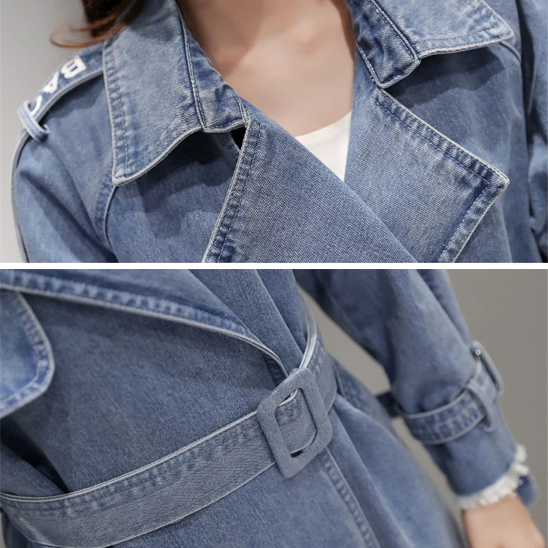 

2020 Autumn New Ladies Denim Jackets Women Long Sleeve Casual Windbreaker Female Denim Jacket Jeans Coat Outerwear Plus Size M35
