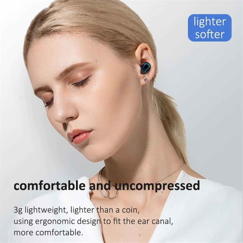 Bluetooth 5 0 наушники Q82 беспроводные TWS спортивные для бега гарнитура с громкой