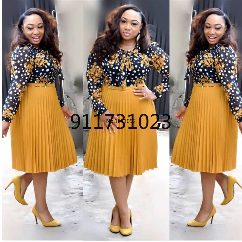 Новинка осени 2021 африканские платья для женщин повседневные миди с принтом vetsidos