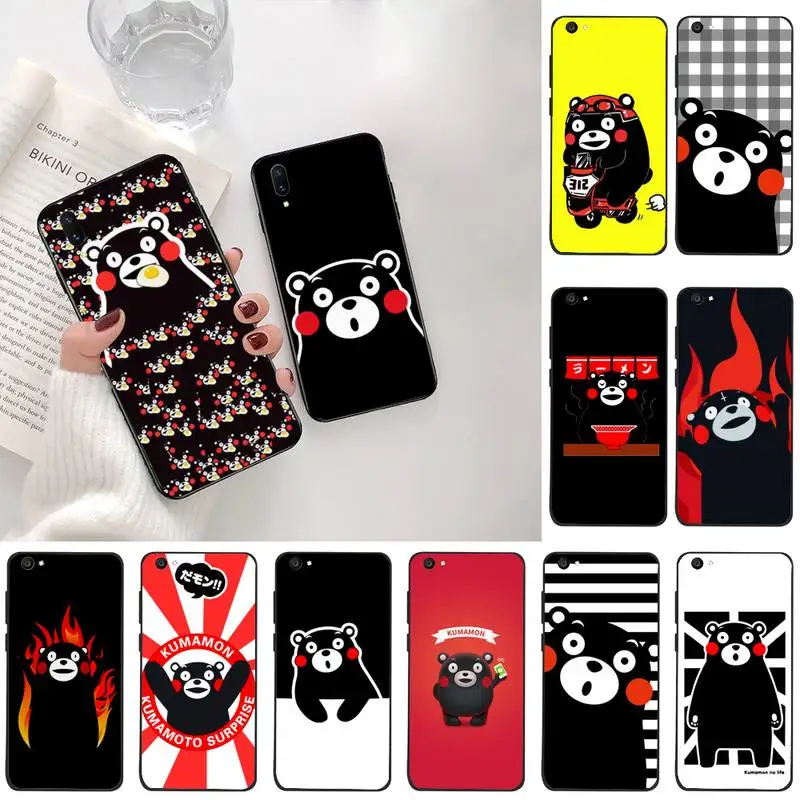 

YJZFDYRM Cute Kumamon Bear Soft black Phone Case For Vivo Y91c Y17 Y51 Y67 Y55 Y93 Y81S Y19 V17 vivos5