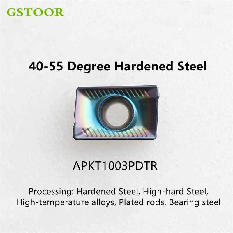 

10 шт. APKT1003PDTR GH55 фреза из закаленной стали токарные вставки токарный станок с ЧПУ концевые фрезы режущие лезвия