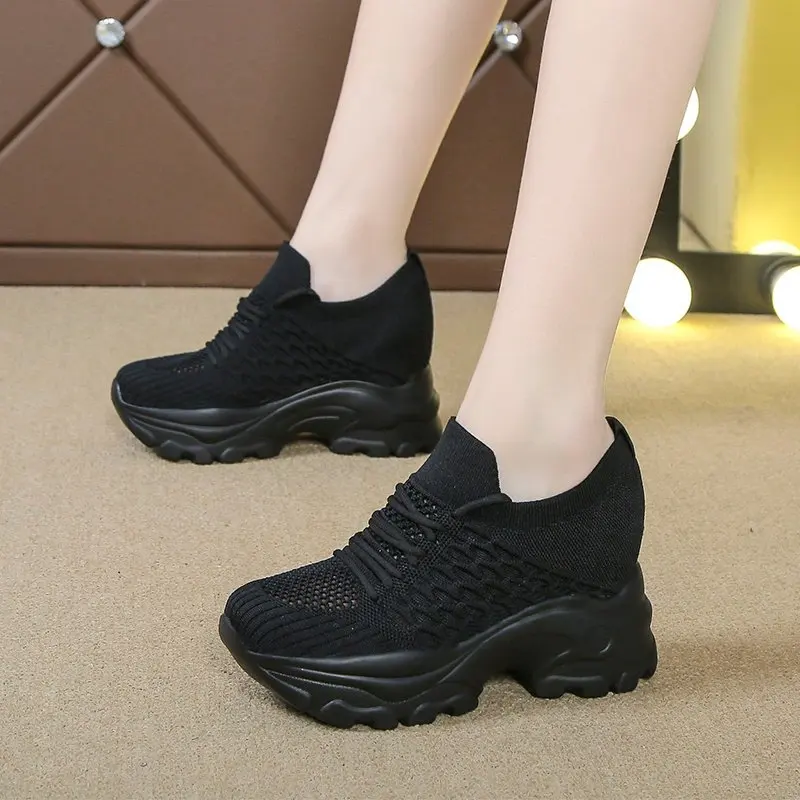

Kjstyrka Sneakers Women Platform Shoes 2020 New Spring Wedges Sneakers Ladies Summer Lace Up White Women Walking Tenis Feminino