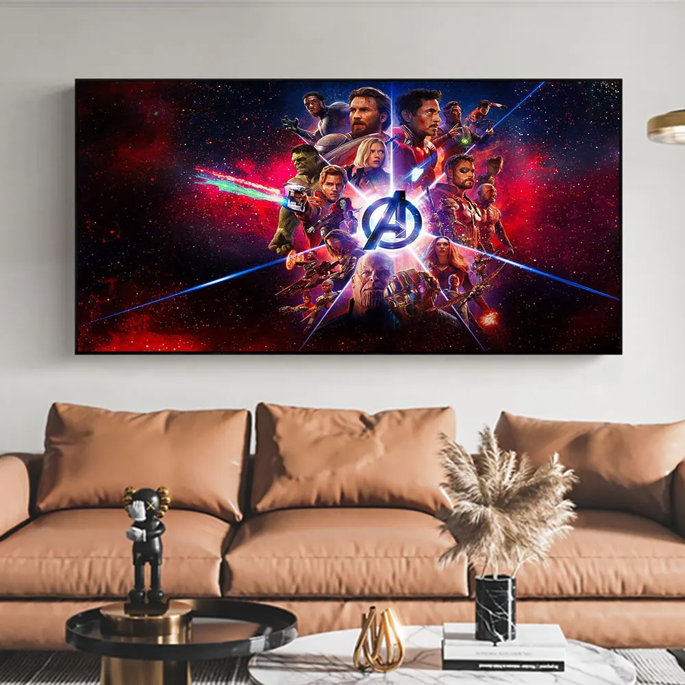 

Marvel Superhero Captain America Iron Man HD Posters Avengers Movie Print Canvas Painting Living Room Kid Bedroom Wall Art Decor