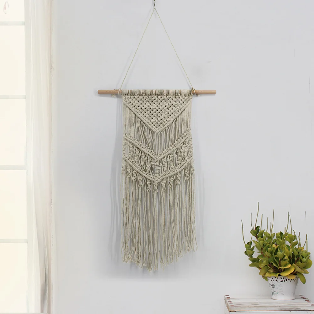 Настенный подвесной гобелен с кисточками богемное домашнее одеяло ручная работа