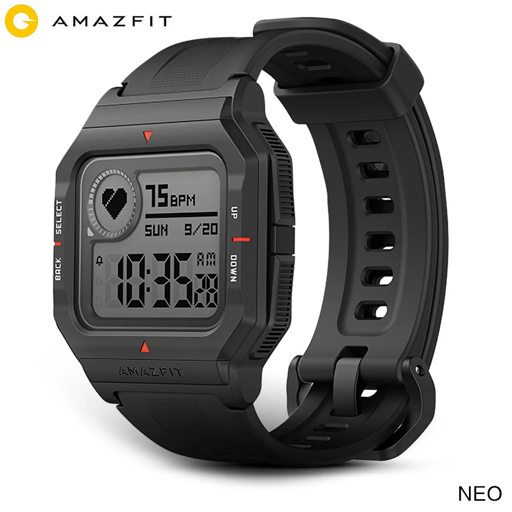 Promo Amazfit Neo  Bluetooth Smart Watch In Stock 5ATM Heart Rate Tracking 28Days Battery Life For Android Ios Phone