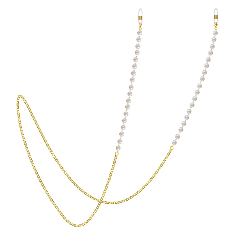 UK имитация очки с жемчугом цепи маска ремень цепочка для солнцезащитных очков 2021