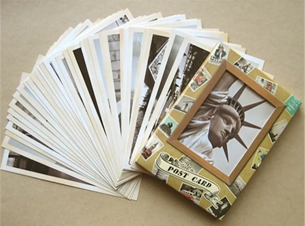 Лот из 32 открыток для путешествий винтажный пейзаж фото постер открытки | Дом и