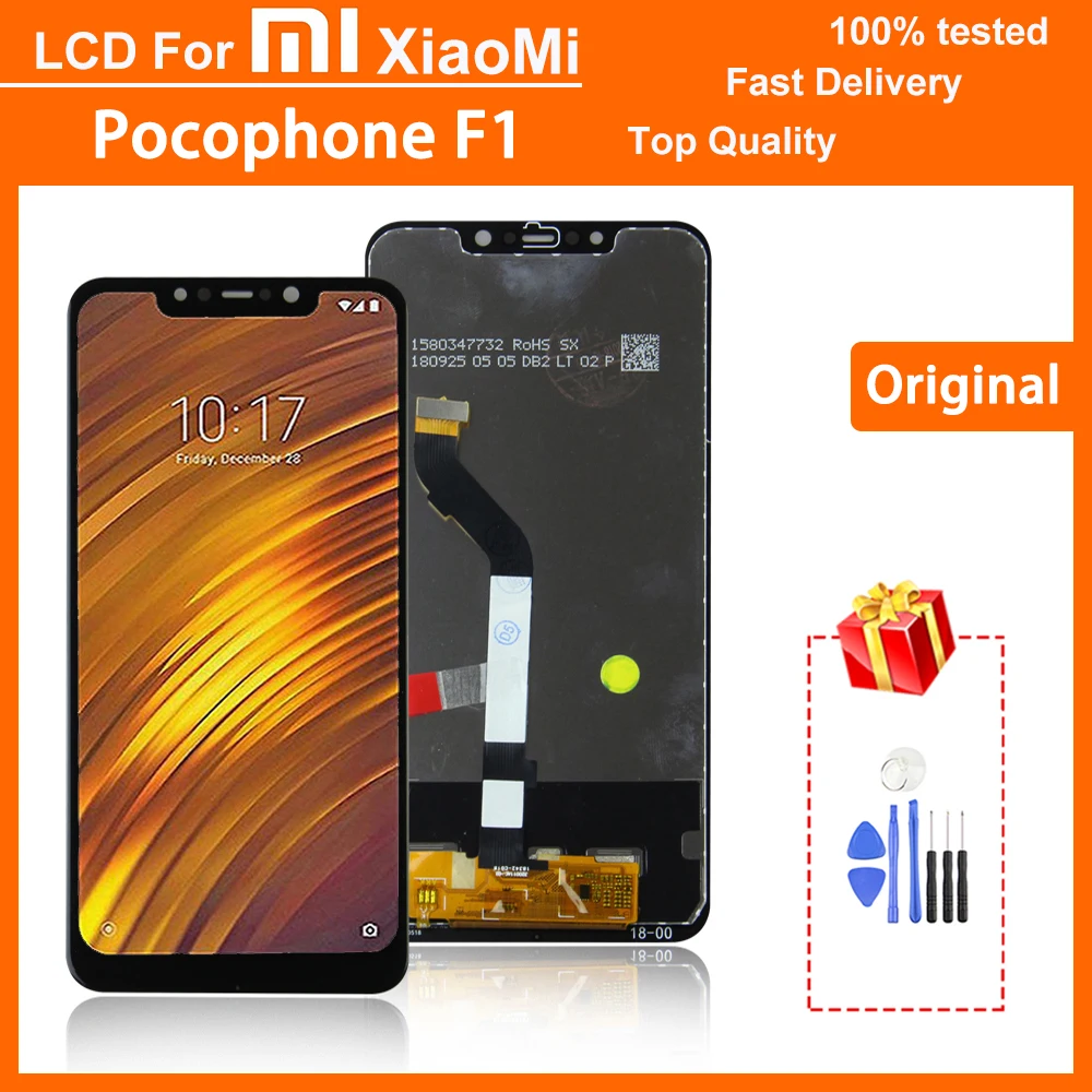 Оригинальный ЖК дисплей 6 18 дюйма для Xiaomi Poco F1 с сенсорным экраном и дигитайзером