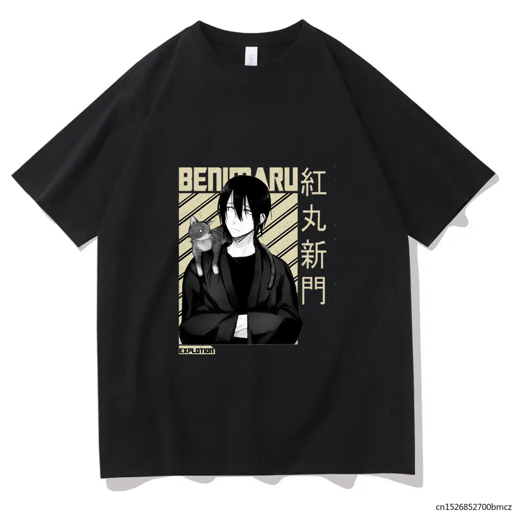 

Shinmon Benimaru Pattern Short Sleeve WoWomenga Fire Force T-shirt Anime Fire Brigade of Flames Tee