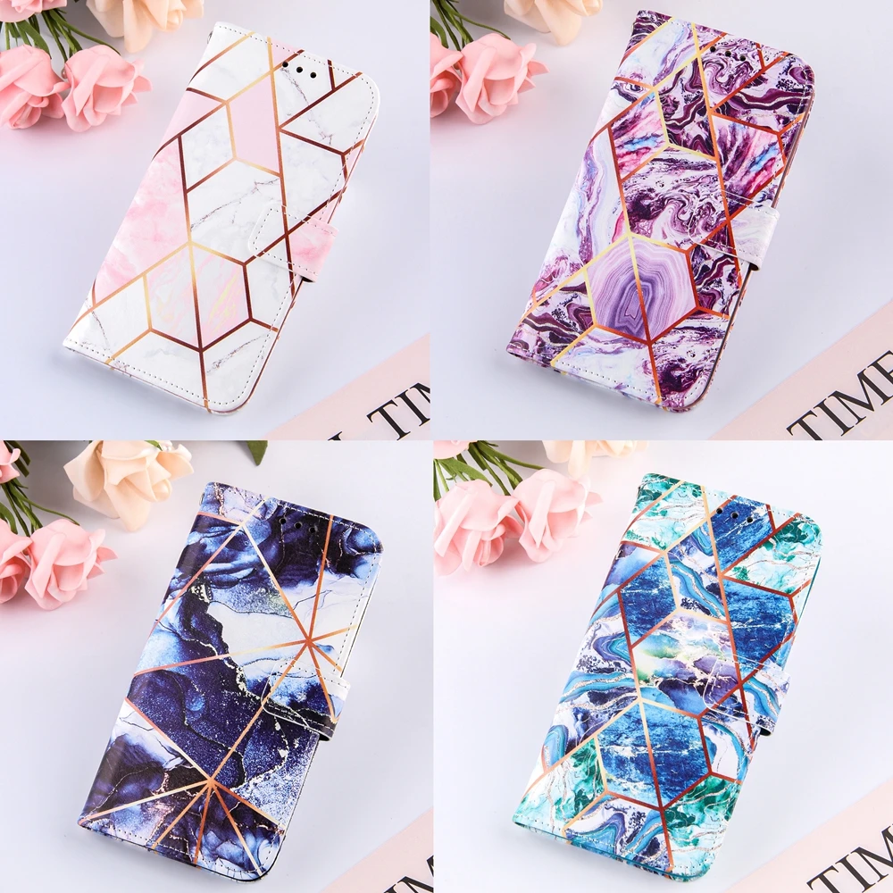Мраморный чехол XSMAX для Funda iPhone 11 12 Pro Max Mini 7 8 6 S Plus SE 2020 книжка Magsafe кожаный флип