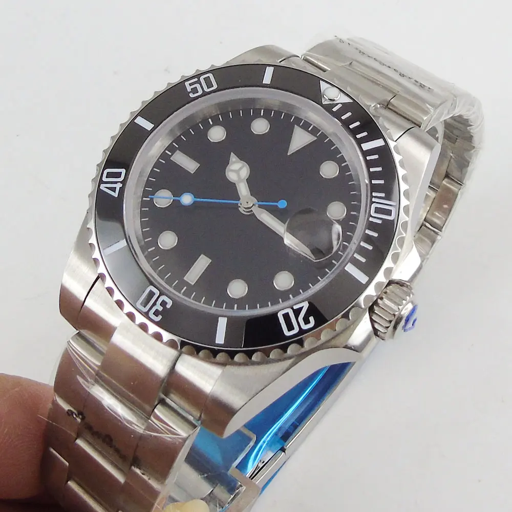 

40mm Sterile Dial Sapphire Glass Luminous Ceramic Bezel Date MIYOTA 8215 Automatic Movement Men's Watch