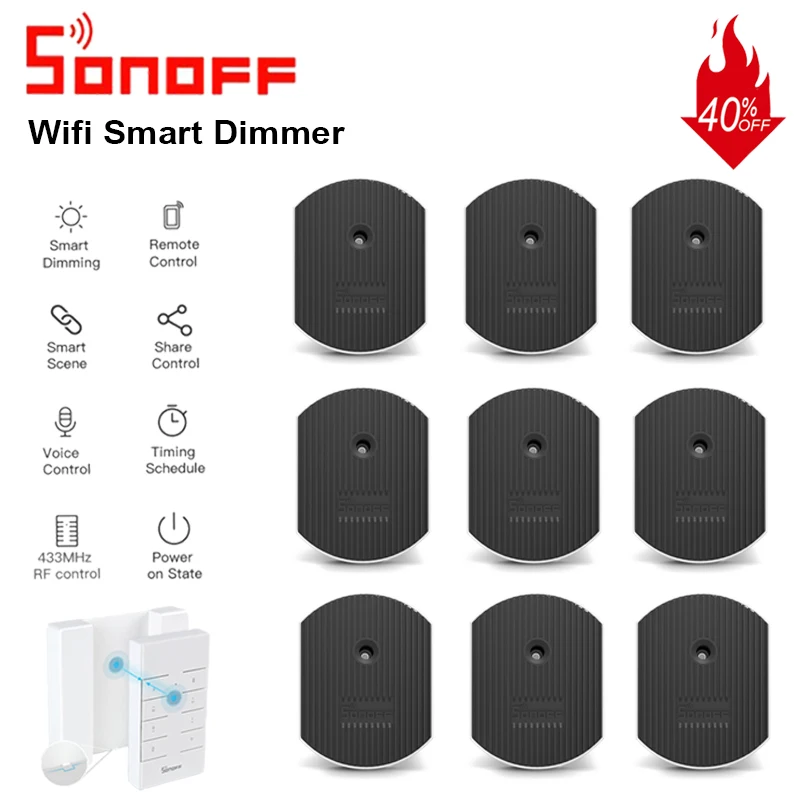 Умный переключатель света Sonoff D1 Wi-Fi 433 МГц голосовое светильник - купить по
