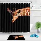 Штора для душа из ткани с изображением диких животных, s, жираф, Бабочка, водонепроницаемая занавеска для ванной, водонепроницаемая полиэфирная Экологически чистая душевая занавеска для ванны