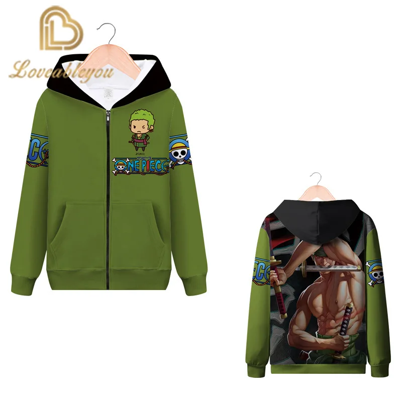 Anime One Piece Zipper 3d Printed Hooded Hoodies Sweatshirts for Men Spring Antumn Jackets Cardigan Tops |