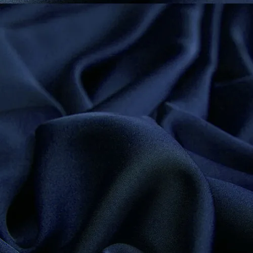 Navy Blue 50 см* 150 см текстура мягкая эластичность имитация шелка ткань Гладкий чистый цвет Тяжелая рубашка платье ткань модный дизайн - Цвет: Navy Blue